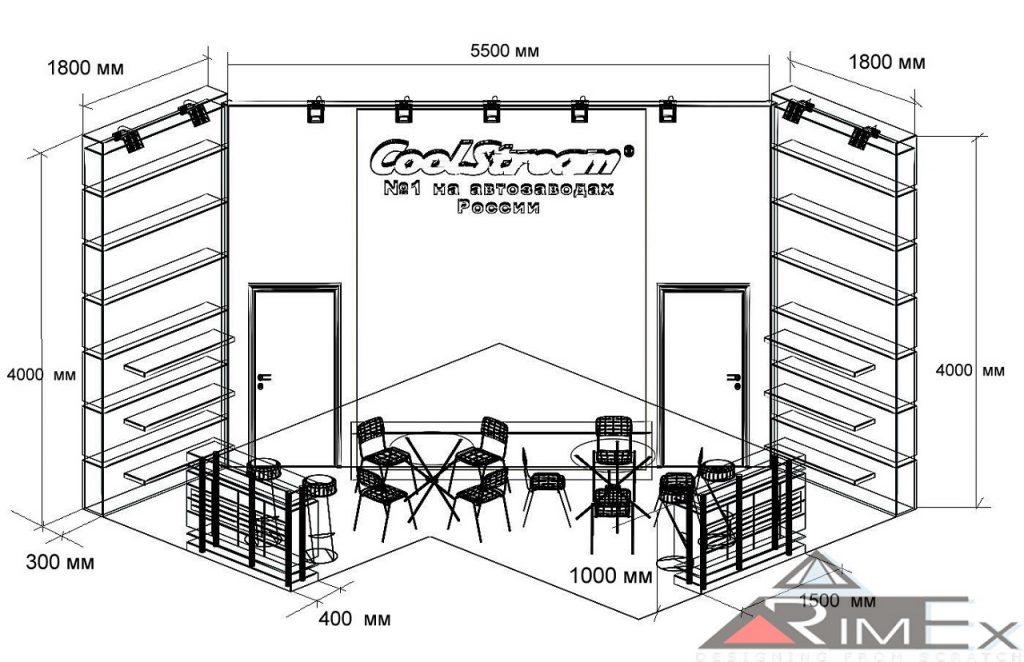 Дизайн и строительство выставочного стенда CoolStream 