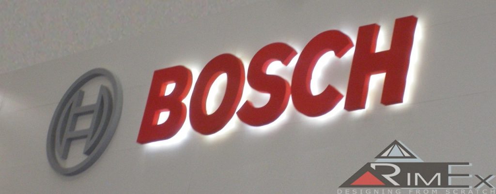 Объемные световые буквы Bosch